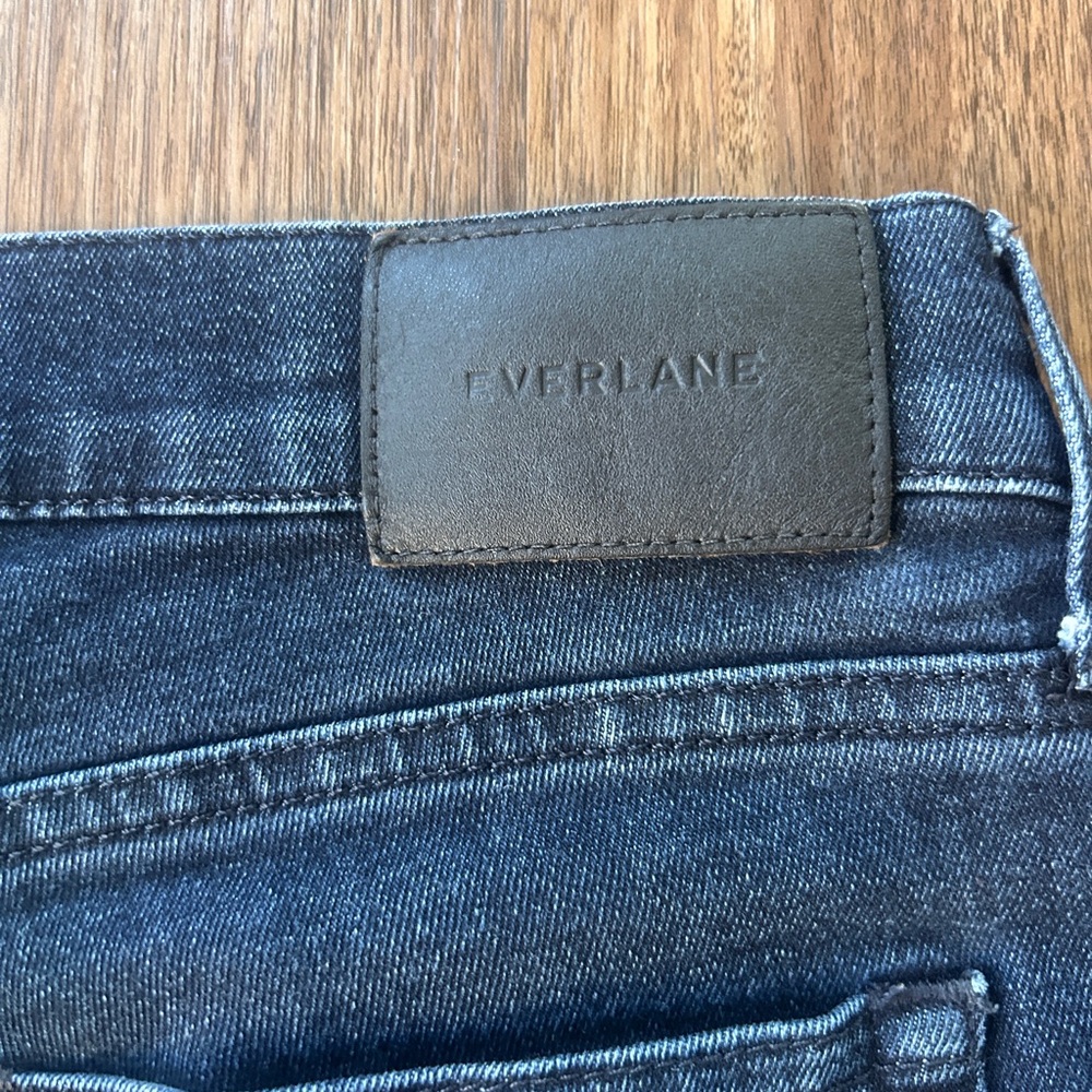 EVERLANE The Authentic Stretch Slim Bootcut Jean Dark Wash Casual Denim Size 26 - Picture 13 of 14